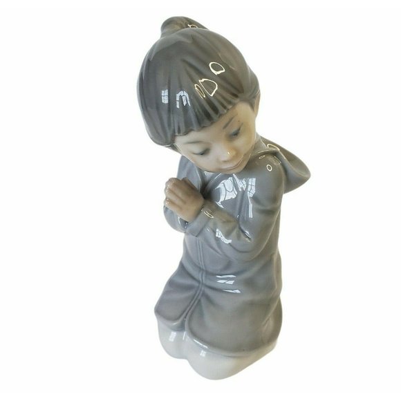 LLADRO NAO PORCELAIN CELESTIAL PRAYER Girl PRAYING rare - Picture 12 of 12